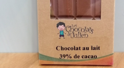 Les bonbons de Julien. Chocolat au lait en tablette