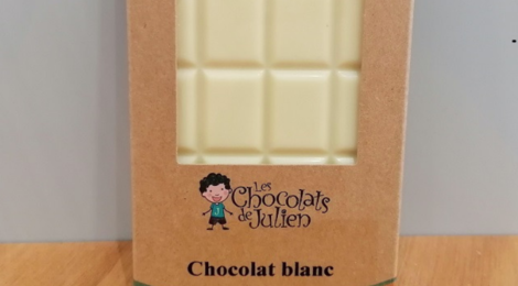 Les bonbons de Julien. Chocolat blanc en tablette