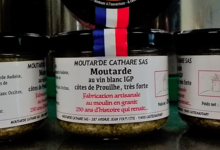 La moutarde Cathare. Moutarde au vin blanc IGP côtes de Prouilhe