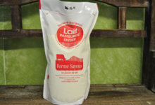 Ferme Sayous. Lait pasteurisé entier